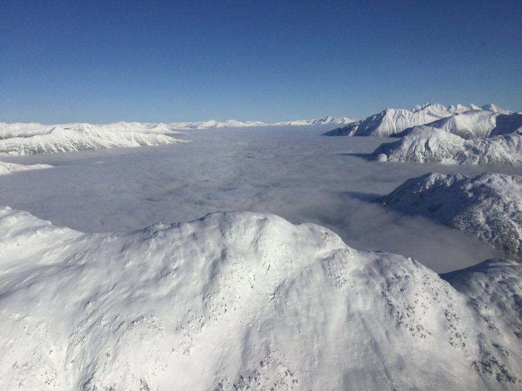 snowy mountains, Tyhee Forestry, Smithers BC