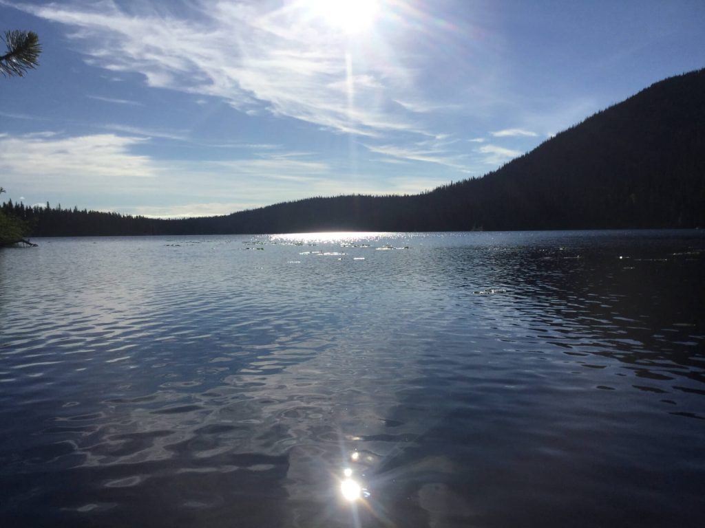 sun over the lake, Tyhee Forestry, Smithers BC